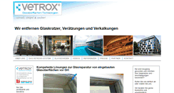 Desktop Screenshot of glaskratzer-vetrox.de